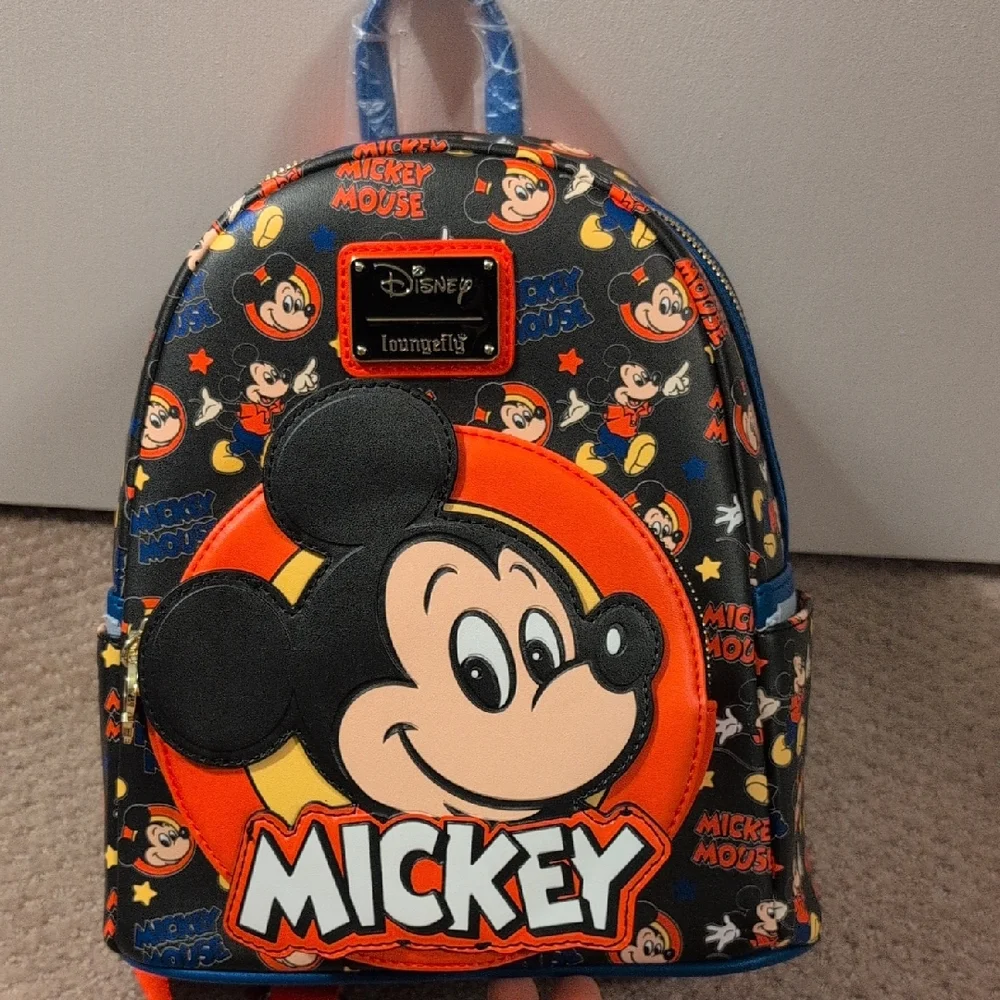 Loungefly Disney Classic Mickey Mouse Backpack - Black and Red NWT